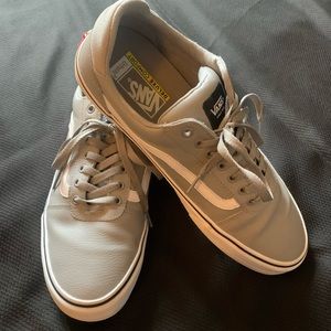 Gray Leather Vans Old Skool Men’s Size 13 in Very Good Used Condition